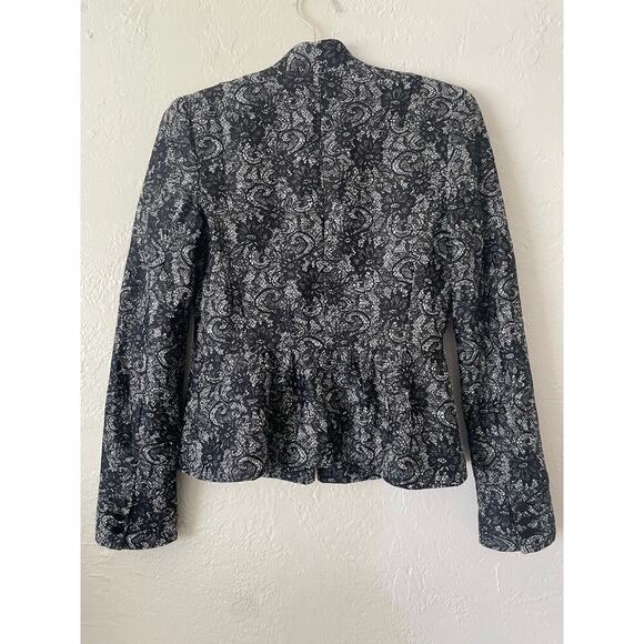 Banana Republic Lace Blazer Dark Romantic Corporate Office Executive Career Wear - Picture 4 of 10